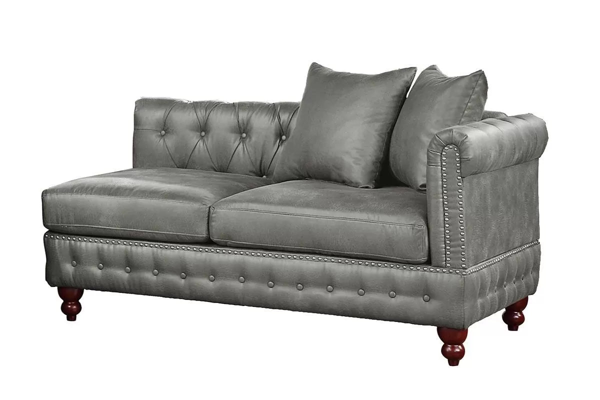 Reversible One-Arm Loveseat – Gray (F8947)