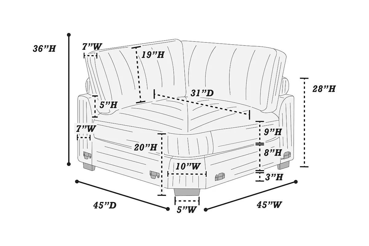 Corner Wedge – Gray (F8994)
