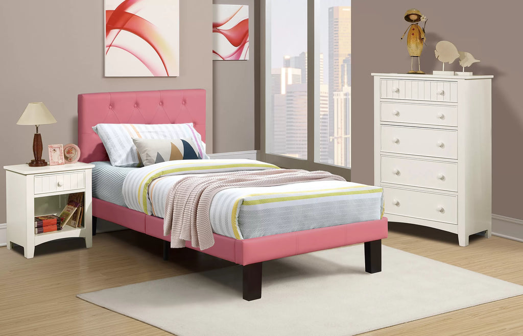 Bed – Platform Bed – Pink (F9417)