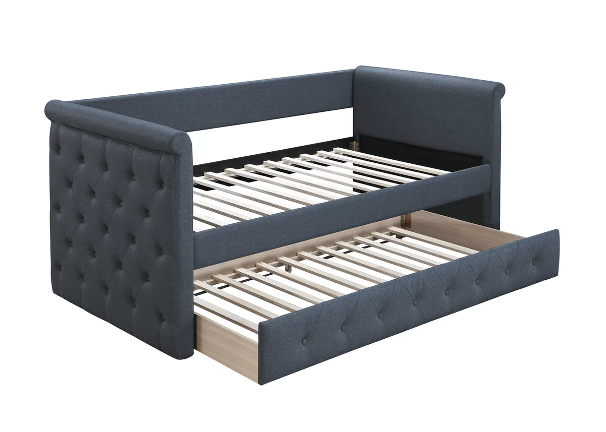 Day Bed w/ Slats + Trundle – Charcoal (F9460)