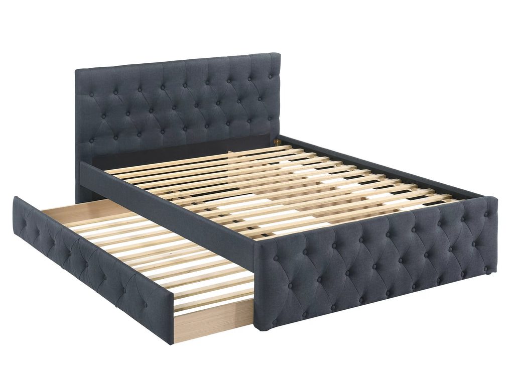 Bed – Slats + Trundle – Charcoal (F9518)