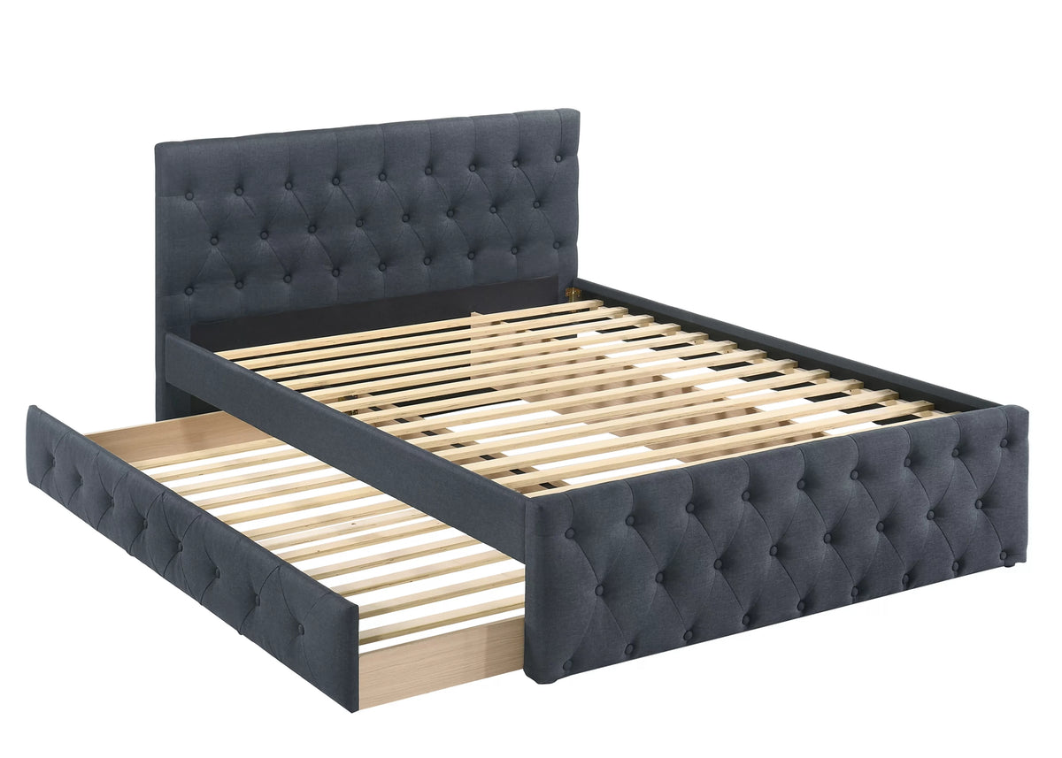 Bed – Slats + Trundle – Charcoal (F9518)
