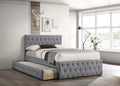 Bed – Slats + Trundle – Light Gray (F9519)