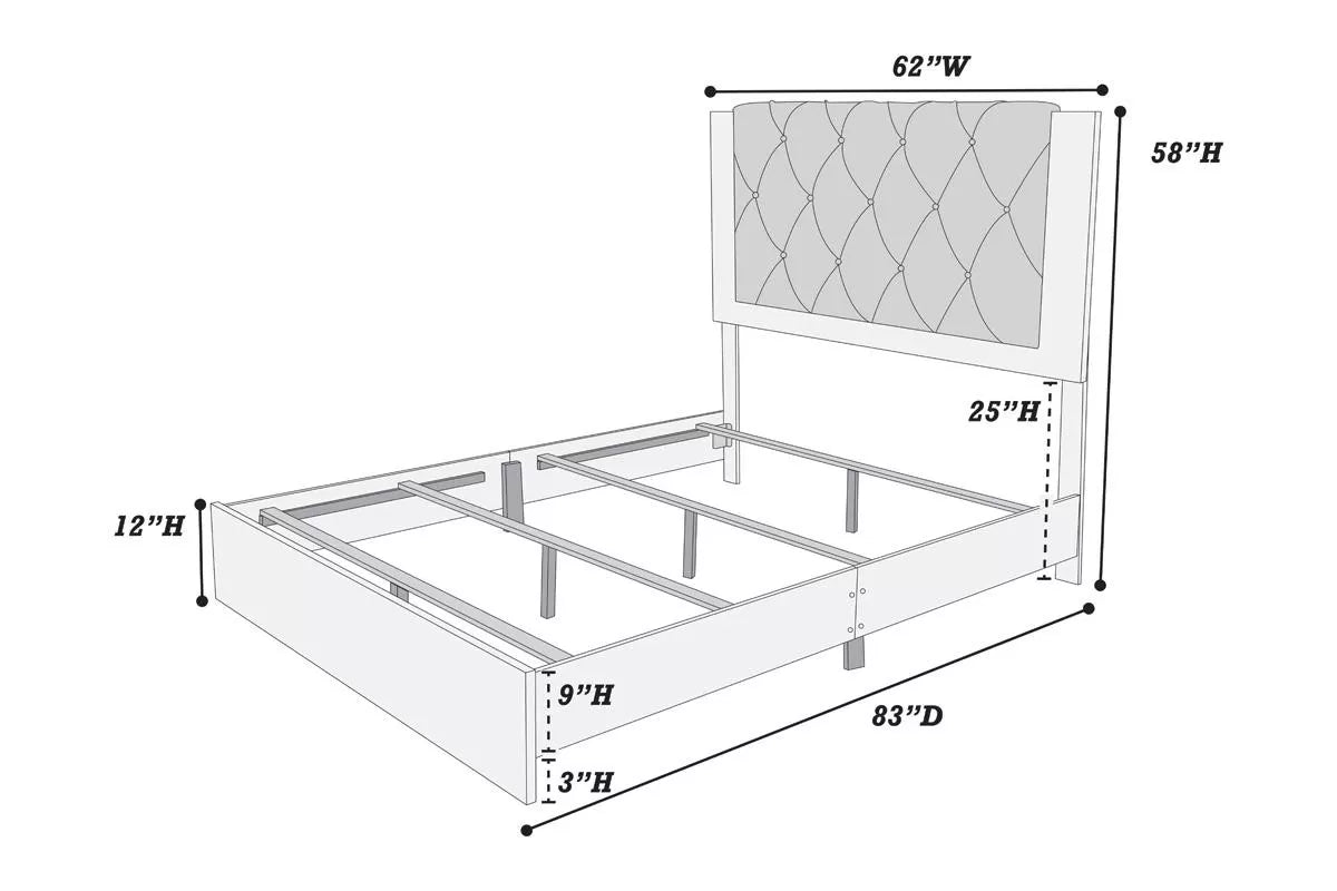 Bed – Gray (F9560)