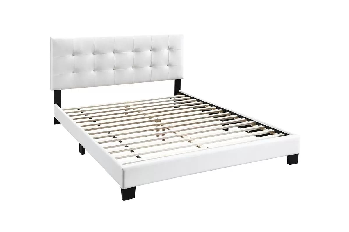 Bed – Adjustable Headboard – White (F9568)