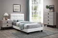 Bed – Adjustable Headboard – White (F9568)