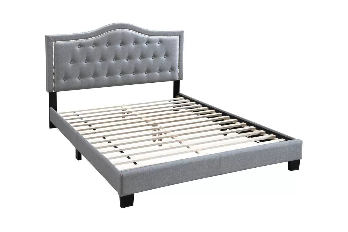Bed – Adjustable Headboard – Gray (F9571)
