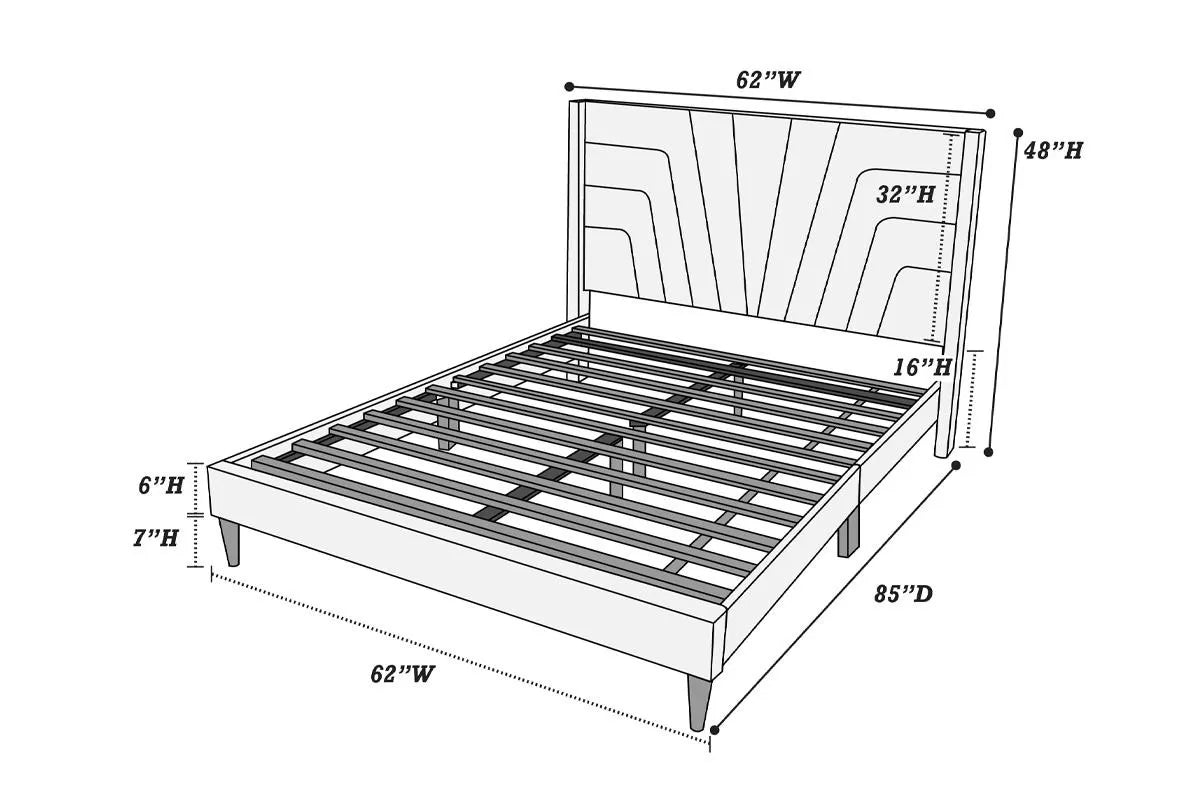 Bed – Light Brown (F9624)