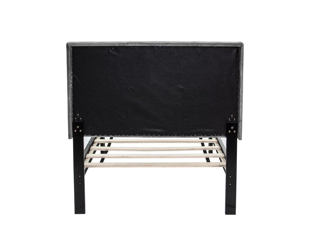 Bed – Adjustable Headboard – Gray (F9628)