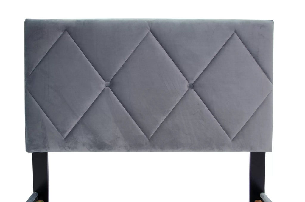 Bed – Adjustable Headboard – Gray (F9628)