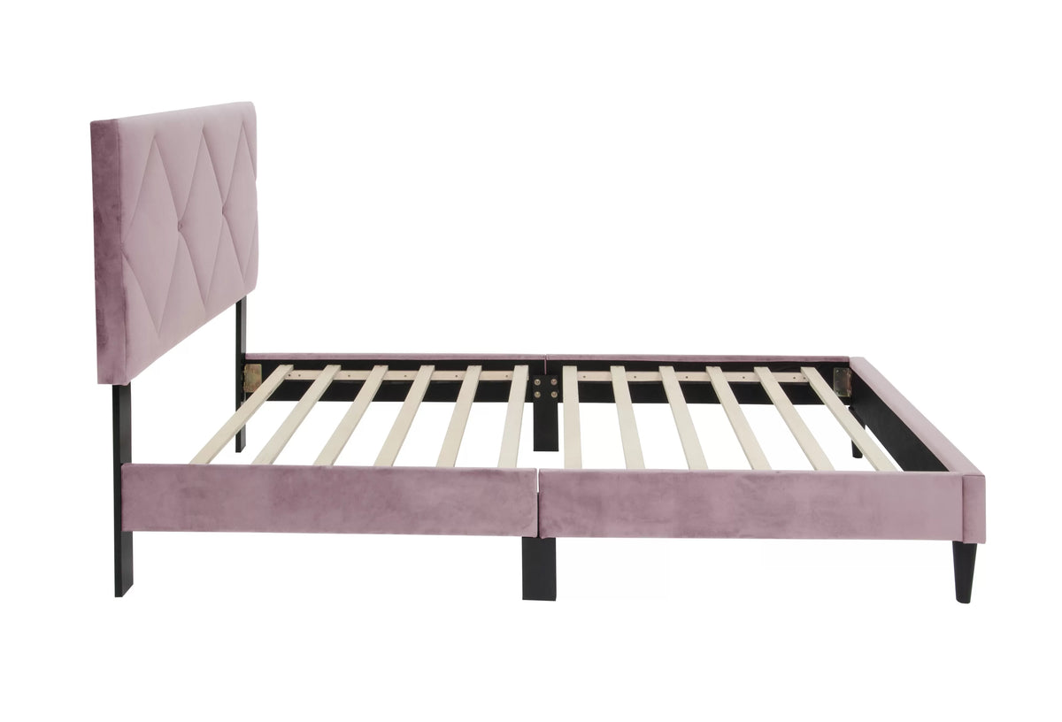 Bed – Adjustable Headboard – Light Pink (F9630)
