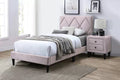 Bed – Adjustable Headboard – Light Pink (F9630)