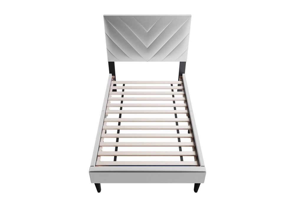 Bed – Adjustable Headboard – Gray (F9631)