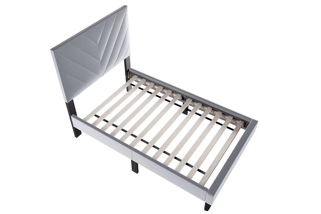 Bed – Adjustable Headboard – Gray (F9631)
