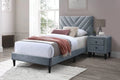 Bed – Adjustable Headboard – Gray (F9631)