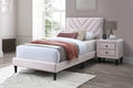 Bed – Adjustable Headboard – Light Pink (F9633)