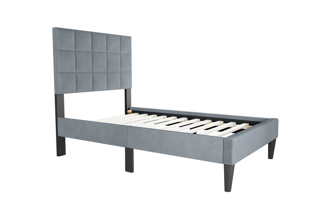 Bed – Adjustable Headboard – Gray (F9635)
