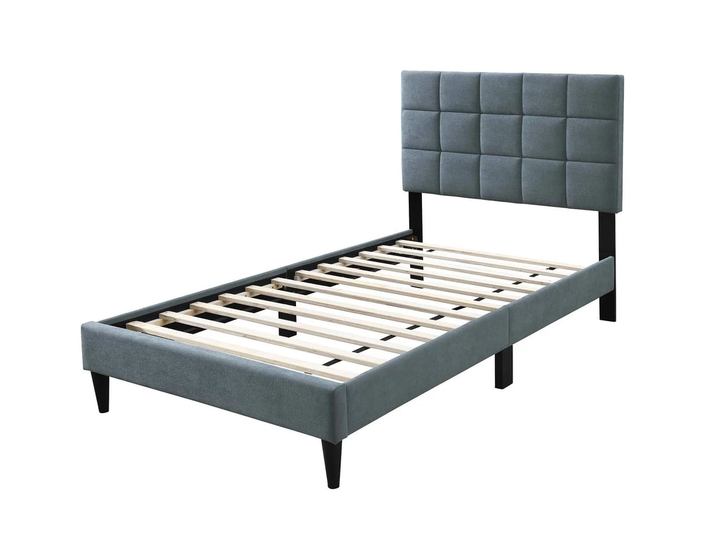 Bed – Adjustable Headboard – Gray (F9635)