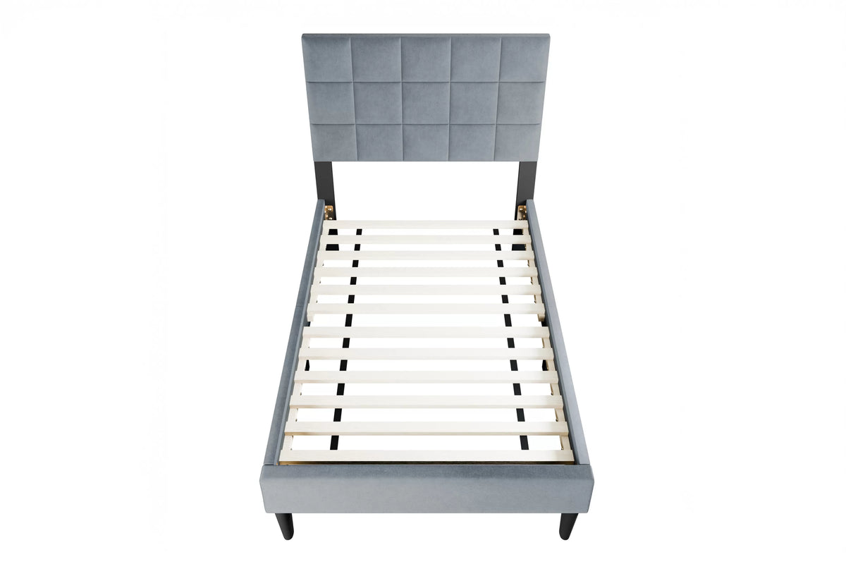 Bed – Adjustable Headboard – Gray (F9635)