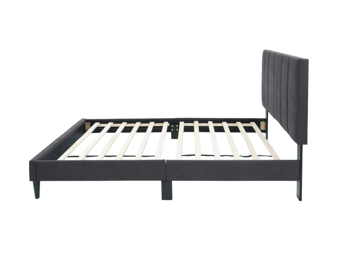 Bed – Adjustable Headboard – Charcoal (F9637)