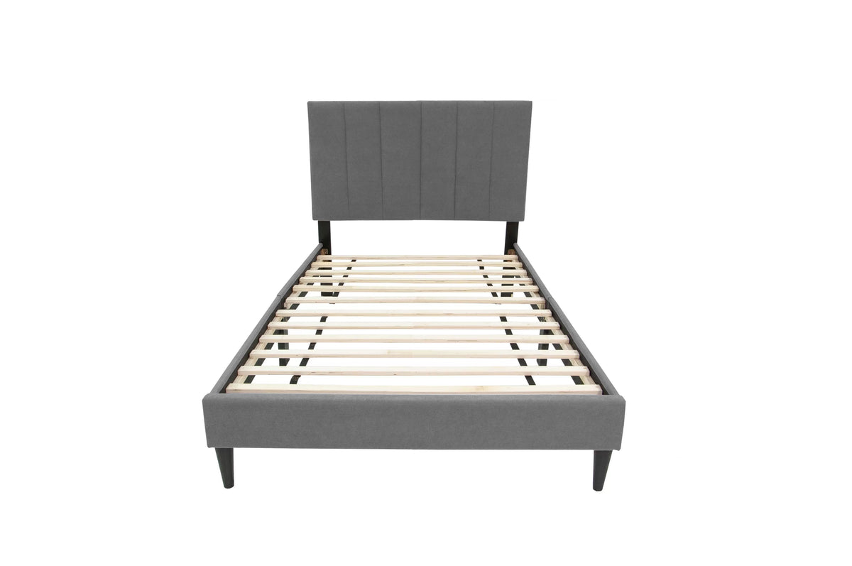 Bed – Adjustable Headboard – Gray (F9638)