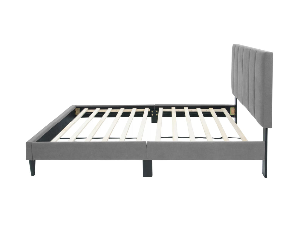 Bed – Adjustable Headboard – Gray (F9638)