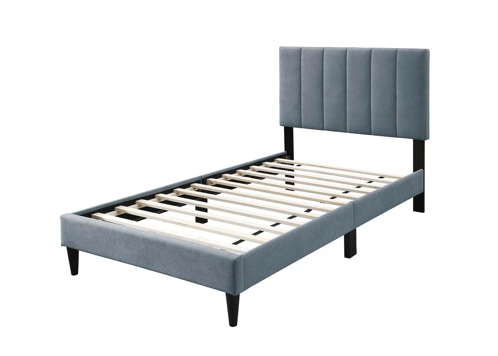 Bed – Adjustable Headboard – Gray (F9638)