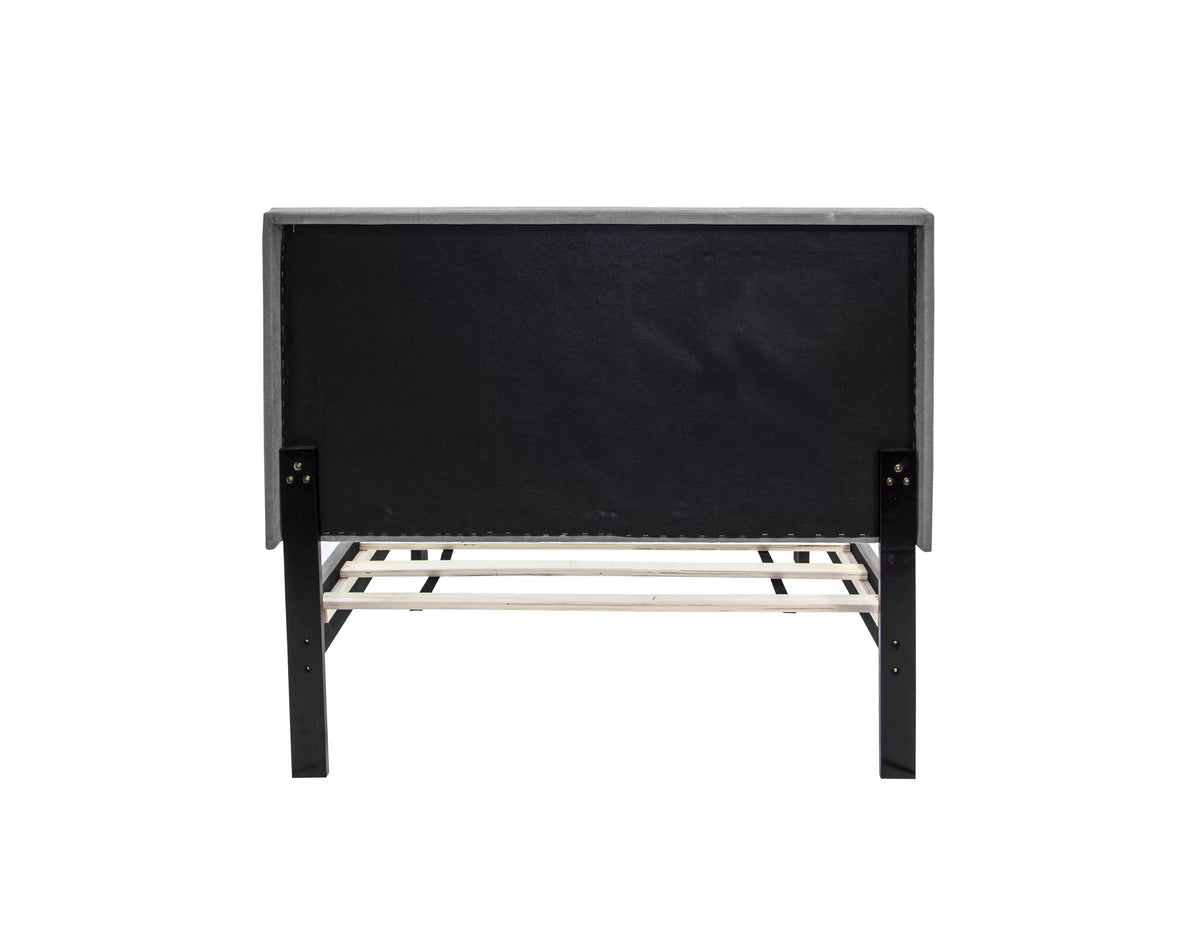 Bed – Adjustable Headboard – Gray (F9638)