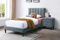 Bed – Adjustable Headboard – Gray (F9638)