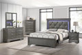 Bed – Built-In LED Lights – Gray (F9640)