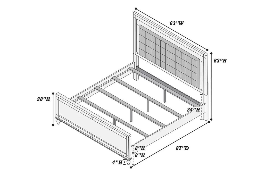 Bed – Built-In LED Lights (F9644)