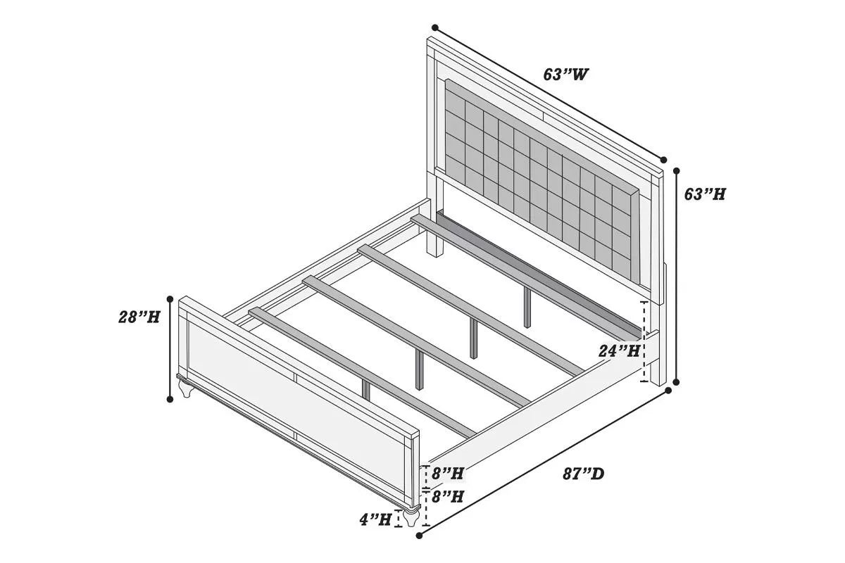 Bed – Built-In LED Lights (F9644)