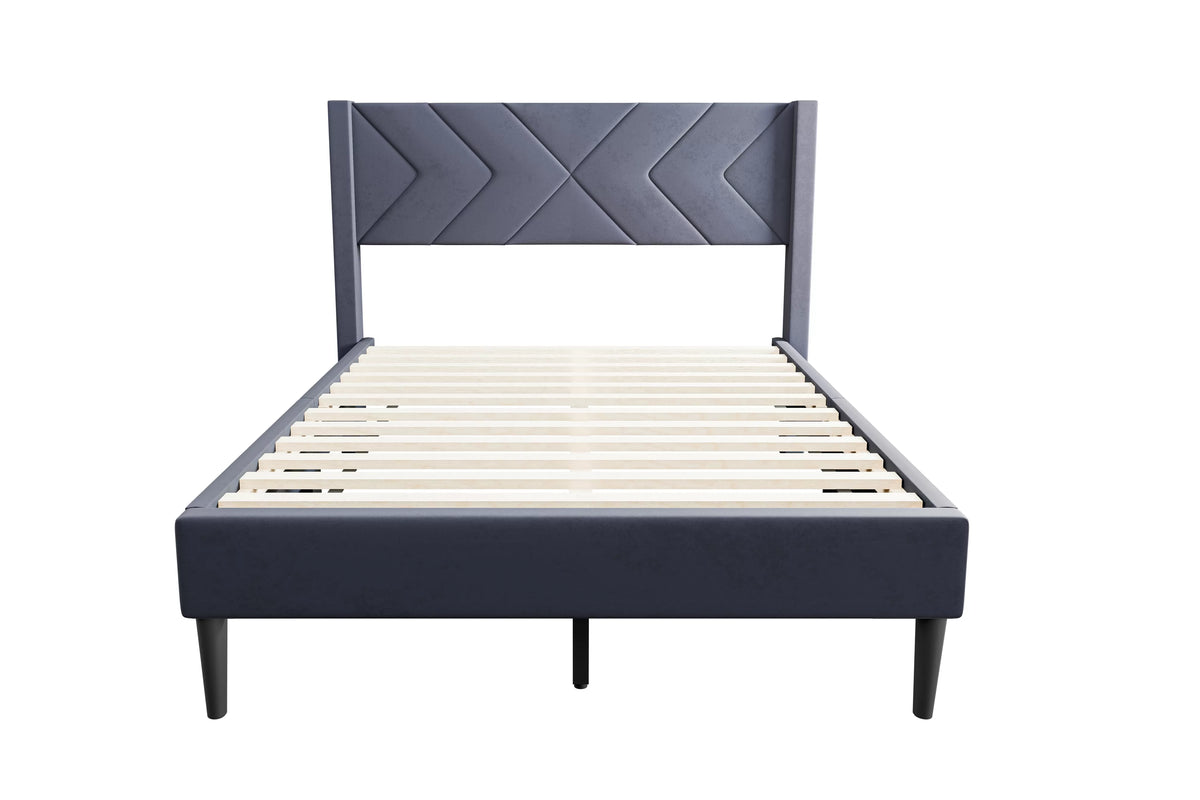 Bed – Platform Bed – Gray (F9648)