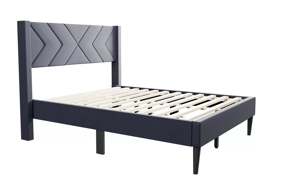 Bed – Platform Bed – Gray (F9648)