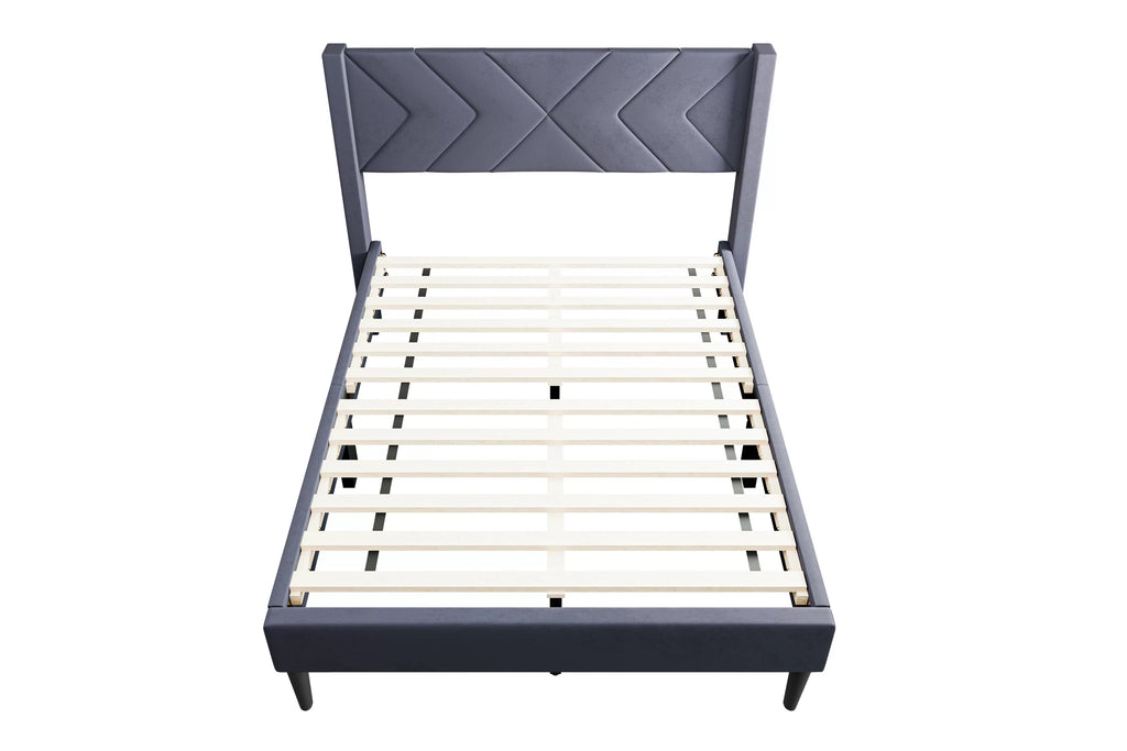 Bed – Platform Bed – Gray (F9648)