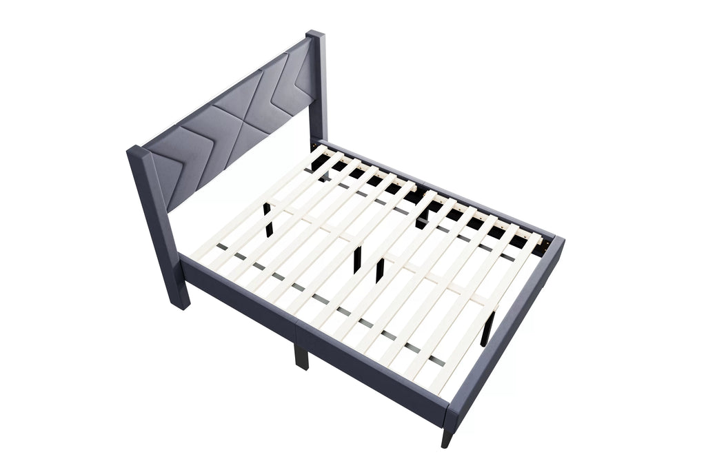 Bed – Platform Bed – Gray (F9648)