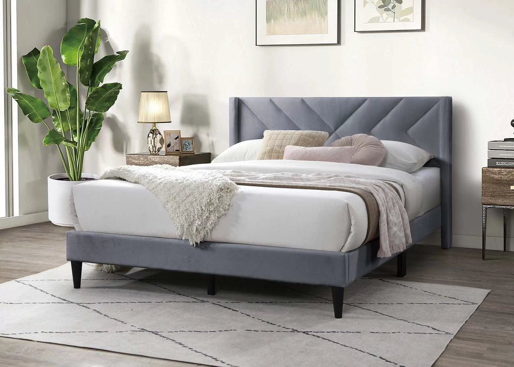 Bed – Platform Bed – Gray (F9648)