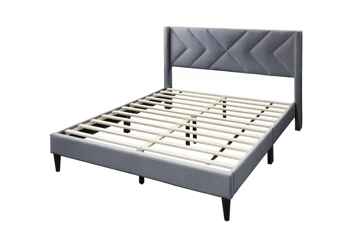Bed – Platform Bed – Gray (F9648)
