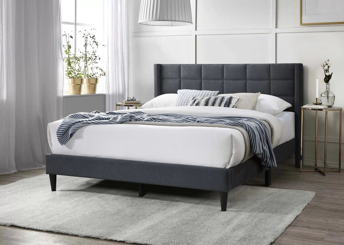 Bed – Platform Bed – Charcoal (F9650)
