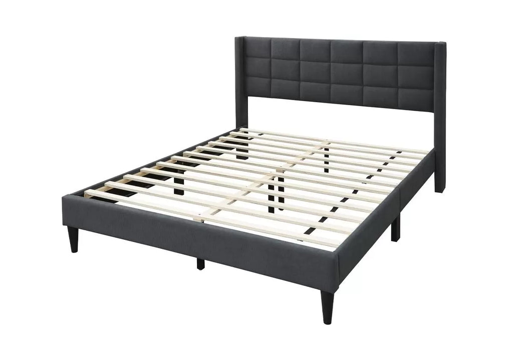 Bed – Platform Bed – Charcoal (F9650)
