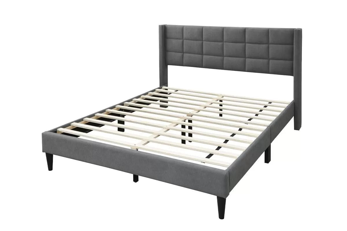 Bed – Platform Bed – Gray (F9651)