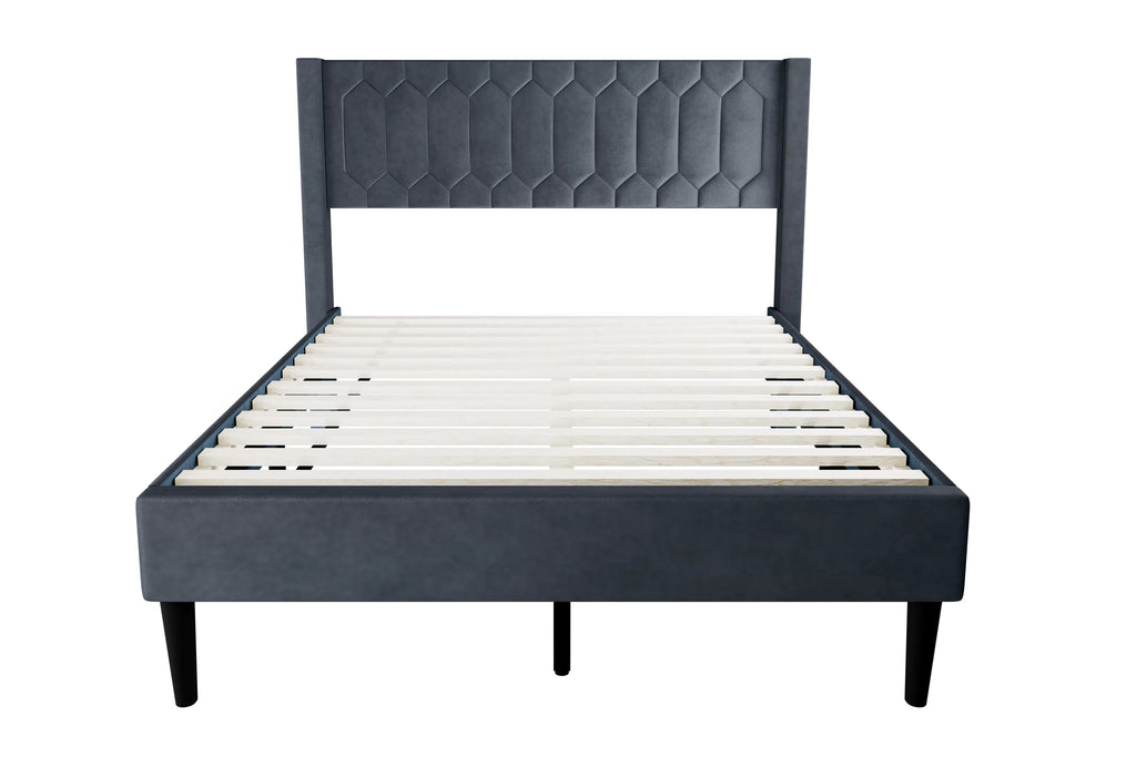 Bed – Platform Bed – Charcoal (F9652)