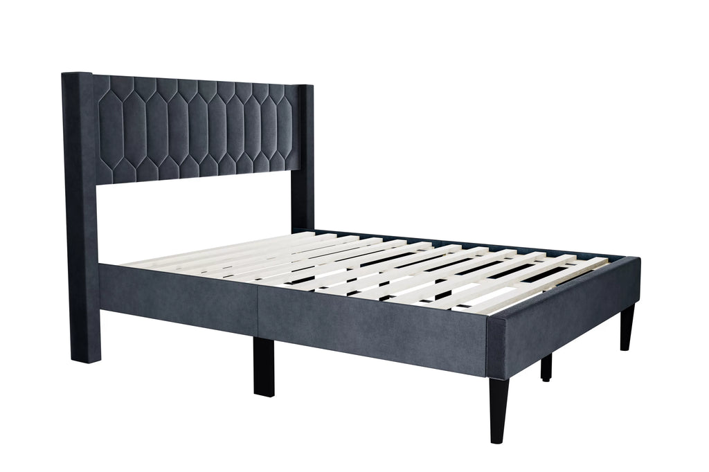 Bed – Platform Bed – Charcoal (F9652)