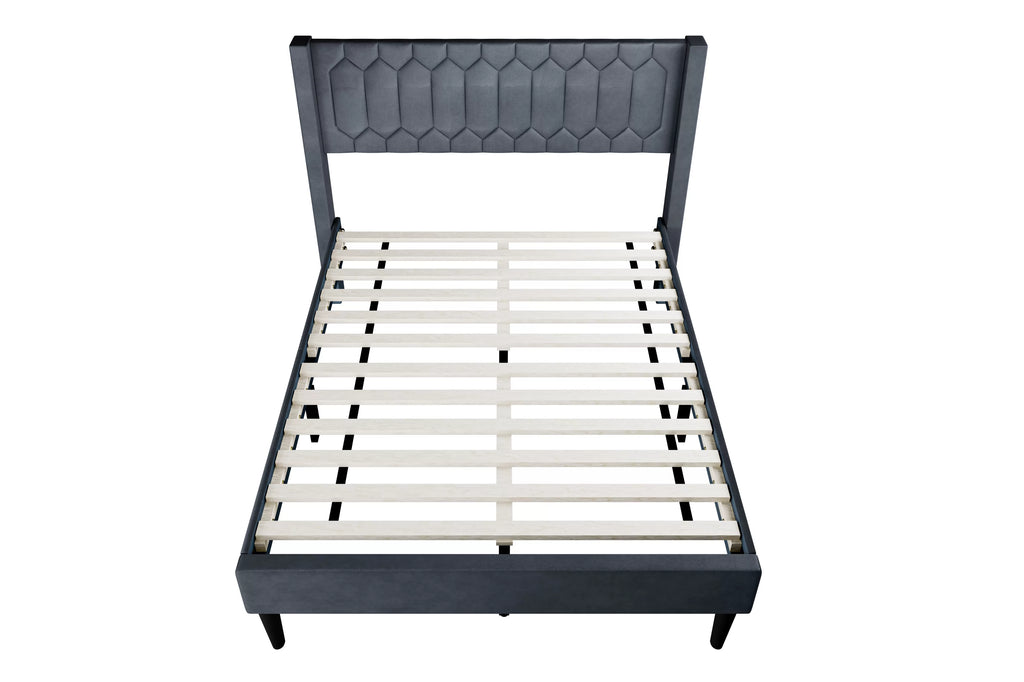 Bed – Platform Bed – Charcoal (F9652)