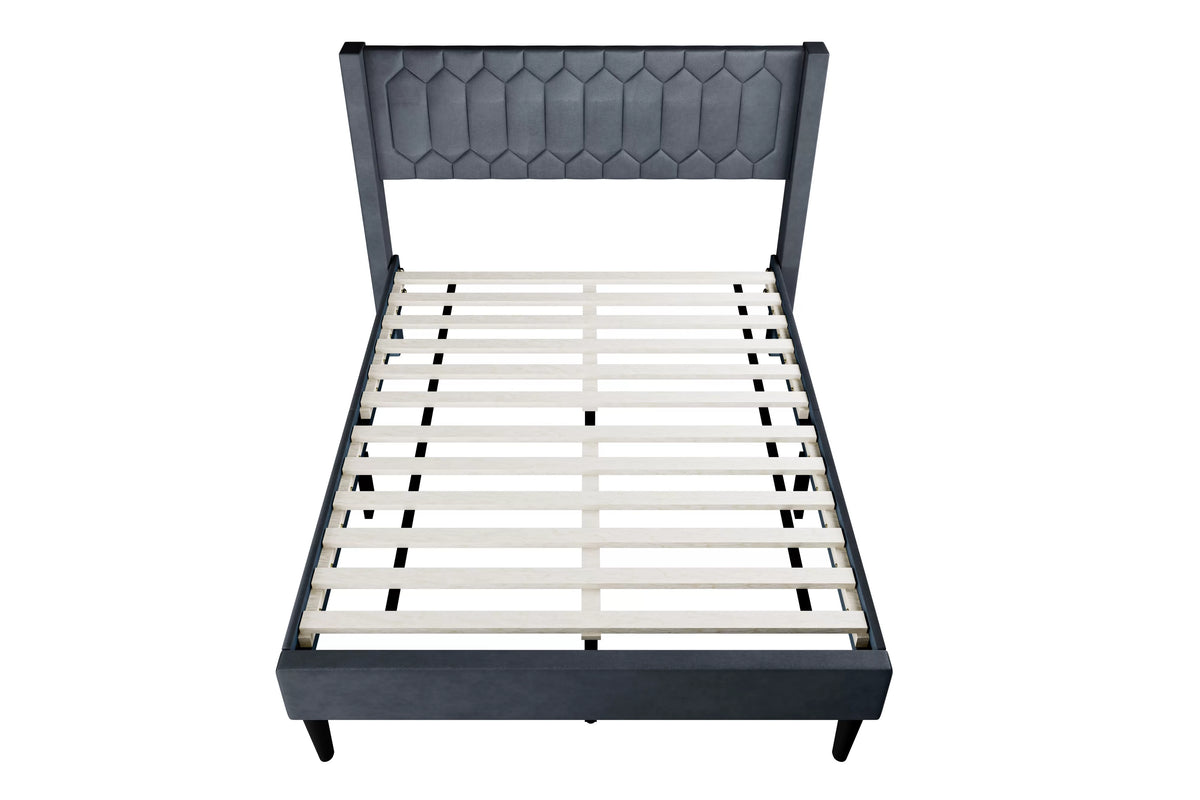 Bed – Platform Bed – Charcoal (F9652)