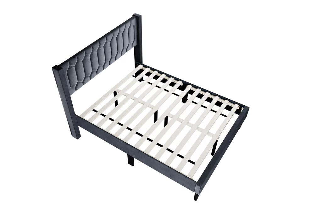 Bed – Platform Bed – Charcoal (F9652)