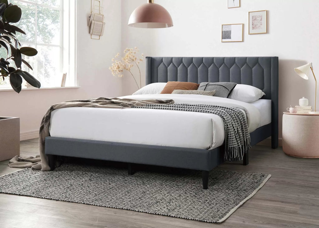 Bed – Platform Bed – Charcoal (F9652)