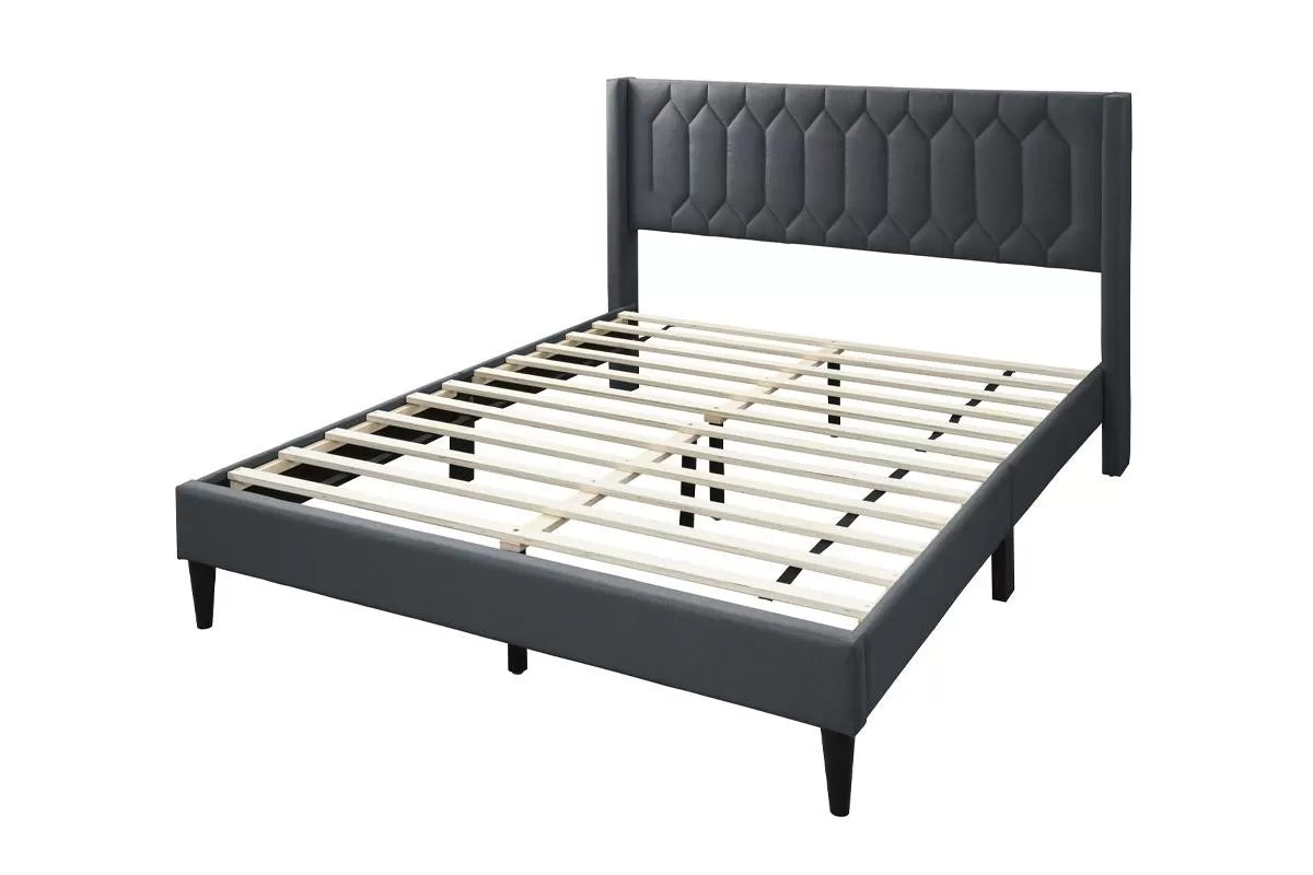 Bed – Platform Bed – Charcoal (F9652)