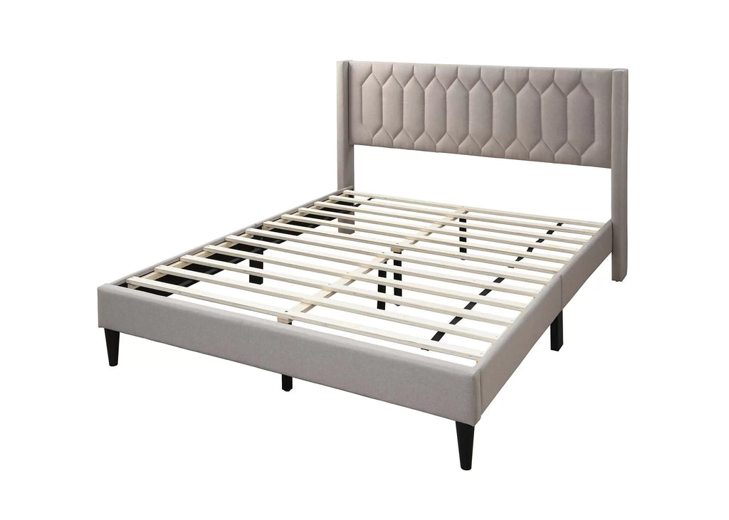 Bed – Platform Bed – Light Brown (F9653)