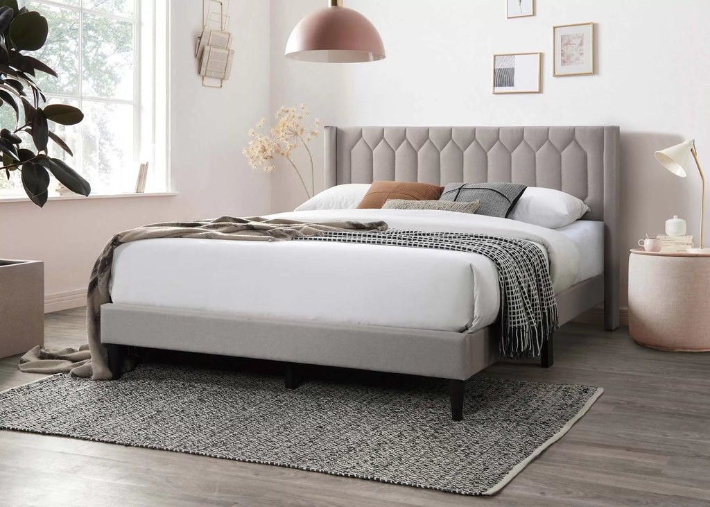 Bed – Platform Bed – Light Brown (F9653)